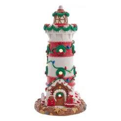 Kurt Adler Battery-Operated LED Gingerbread Lighthouse