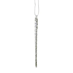 Kurt Adler 5.5in Twisted Glass Icicle Ornaments, 12-Piece Box Set