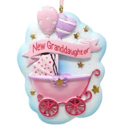 Kurt Adler Personalized Granddaughter Baby Stroller Ornament