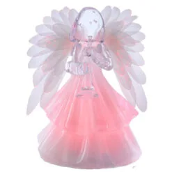 Kurt Adler Fiber Optic Multicolor Angel With Trumpet Figurine