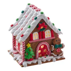 Kurt Adler Brown LED Gingerbread House Table Piece