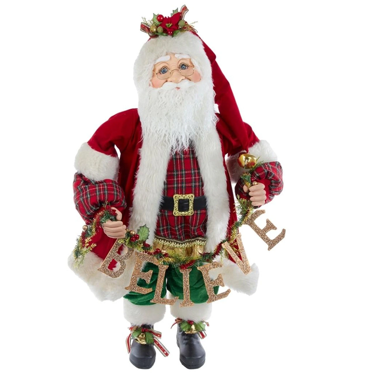 Kurt Adler 36" KSA Kringles Santa With Garland 3 Kurt Adler 36" KSA Kringles Santa With Garland